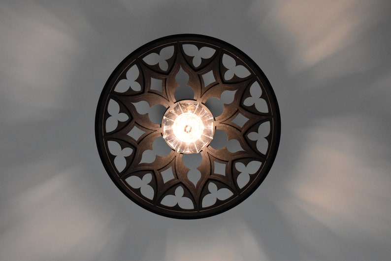 Black Gothic Rose ceiling lamp afbeelding 5
