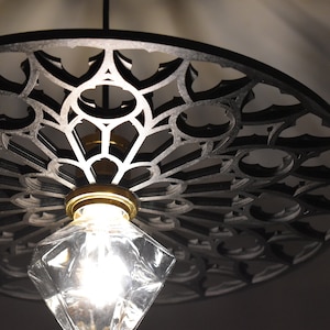 Lampada da soffitto rosa gotico nero immagine 9