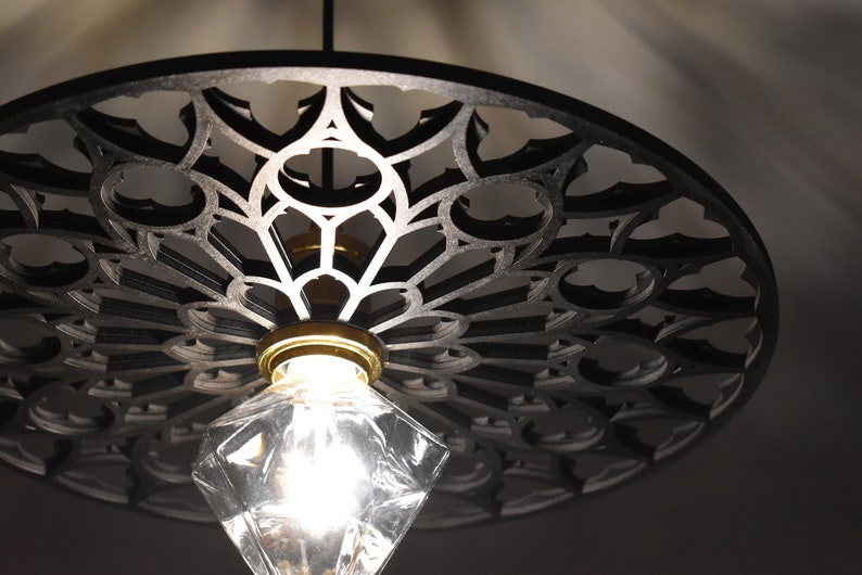 Lampada da soffitto rosa gotico nero immagine 9