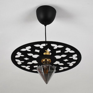 Black Gothic Rose ceiling lamp afbeelding 9