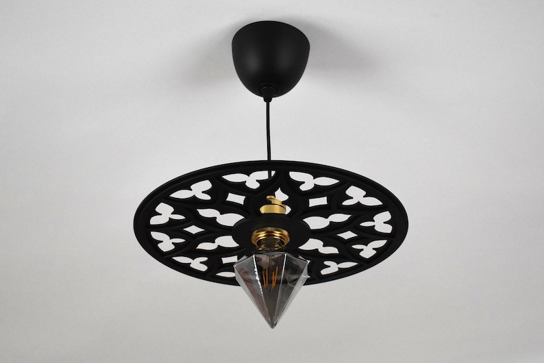 Black Gothic Rose ceiling lamp afbeelding 9