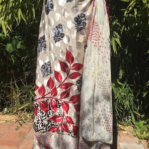 LOT de 30 Jupes en soie, sari vintage,wrap skirt, jupe porte feuille, hippie chic reversible, jupe porte feuille, goddess. image 7