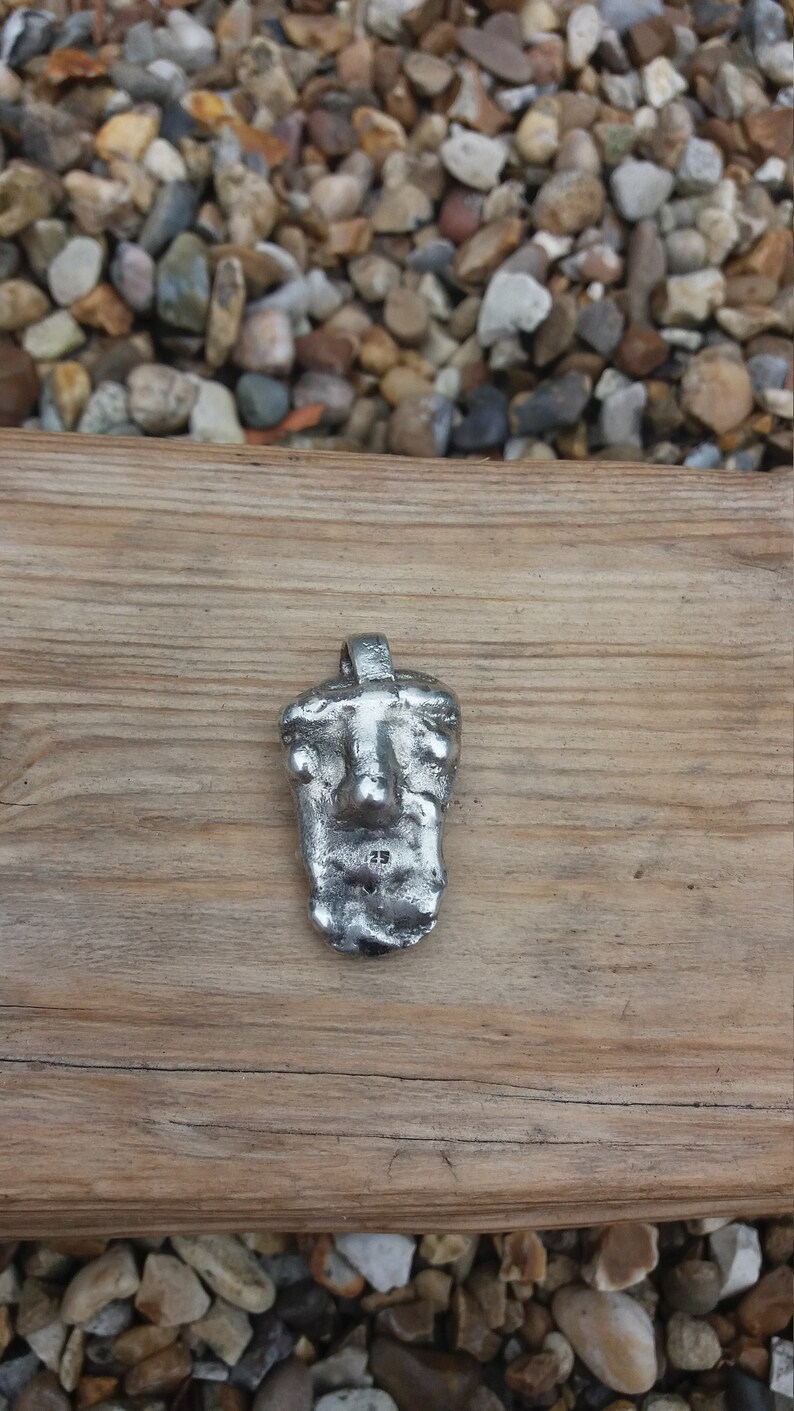 Tribal Mask Silver Handcrafted Pendant for Necklace Upcycled Jewelry Recycled Silver Hand Made Art Charm Silversmith Witch Doctor Facemask