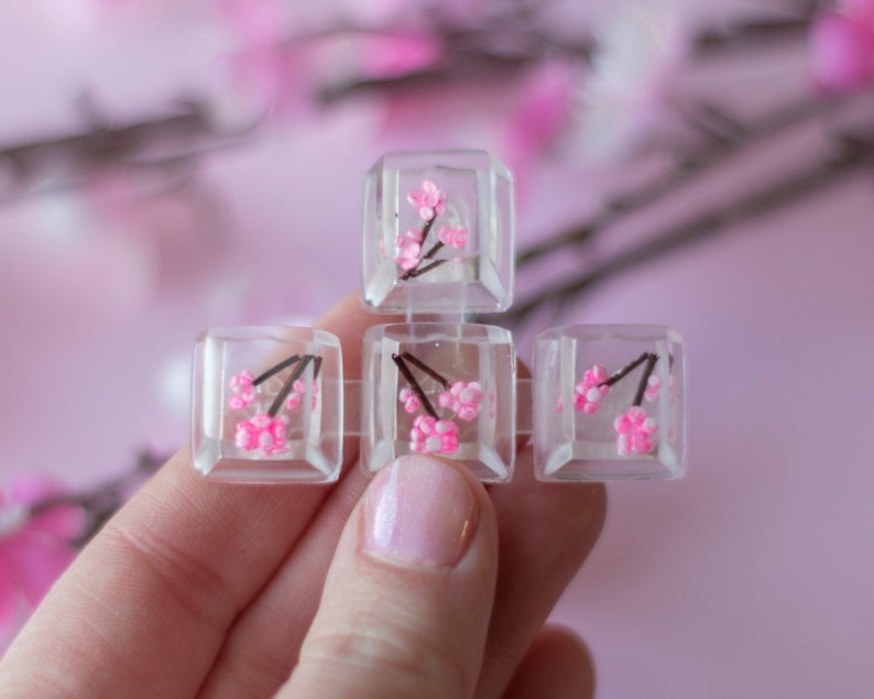 Cherry Blossom WASD Keycaps Free Returns | Etsy