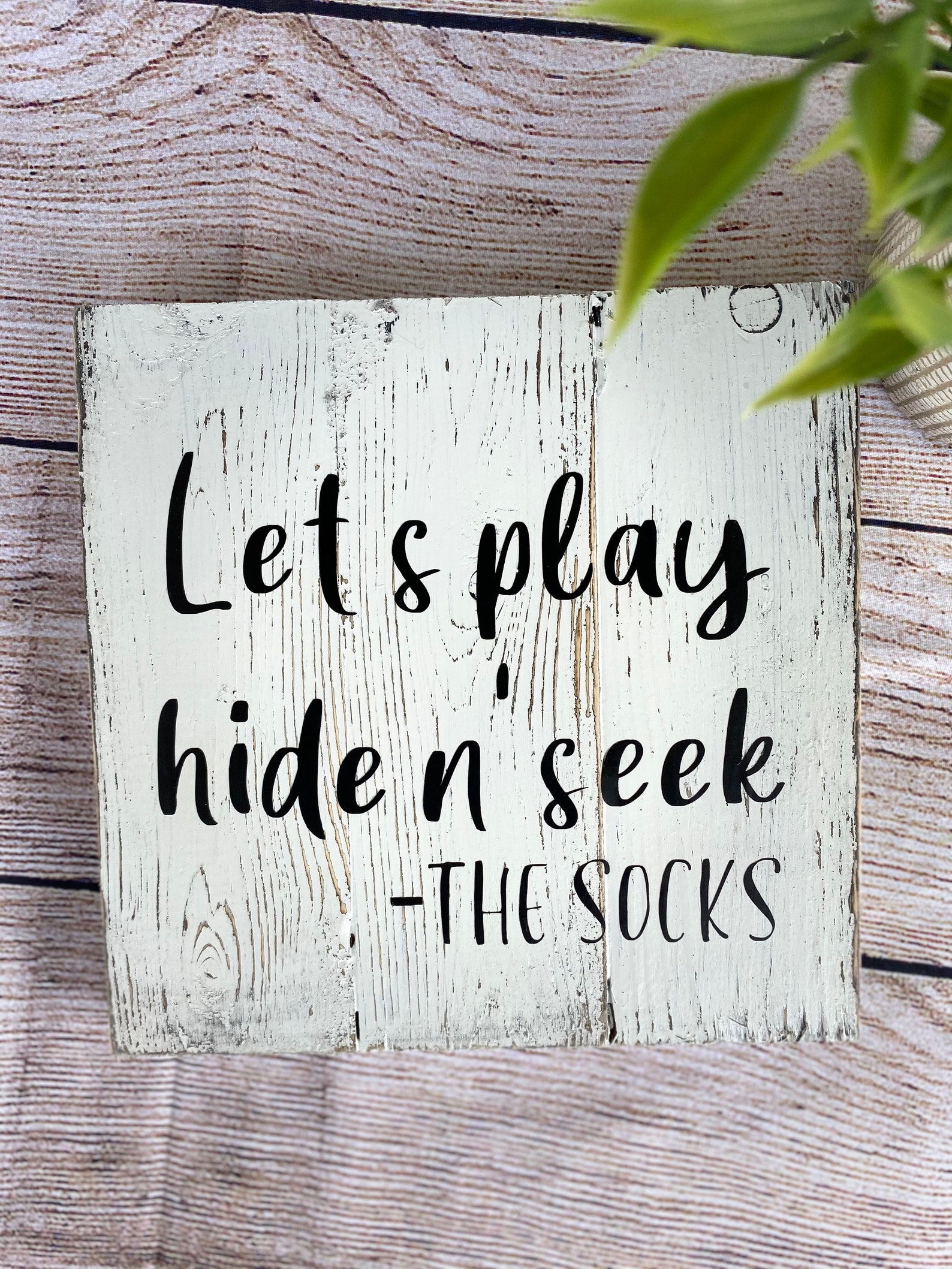Lets Play Hide N' Seek Sign Funny Laundry Room Sign Etsy