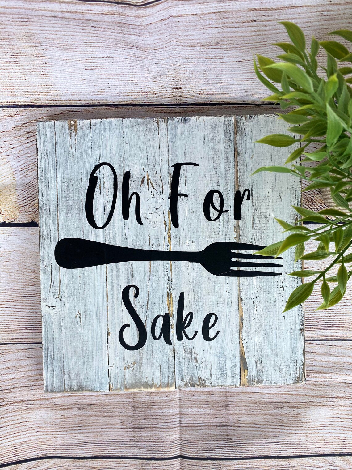 Oh for Forks Sake Sign Wood Signs Funny Kitchen Sign Etsy