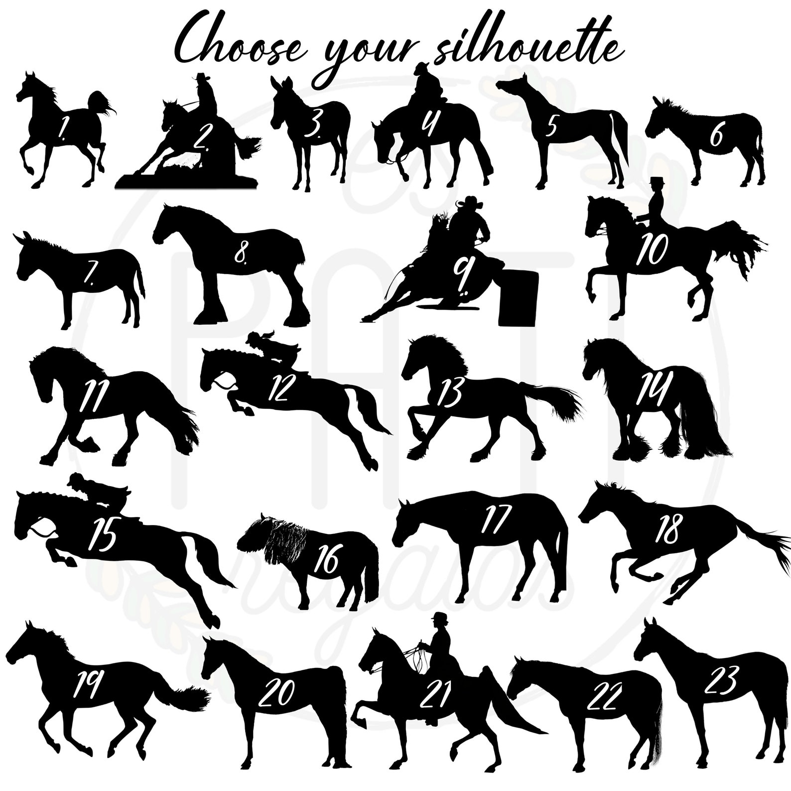 Personalised Horse Name Horse Stickerwestern Riding Horse Etsy