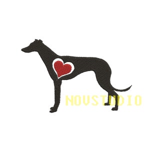 Jumping Galgo Machine Embroidery design in 9 Formats For the 4x4 and 5x7 hoop smaller sizes for Masks and other small projects {BL262}