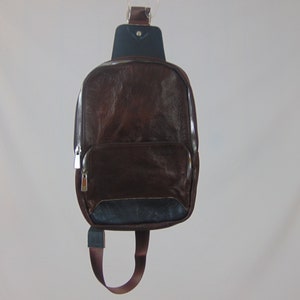 Chocolate Leather Shoulder Bag , Fanny Pack For Women, Fanny Pack For Men, Handmade Fanny Pack,