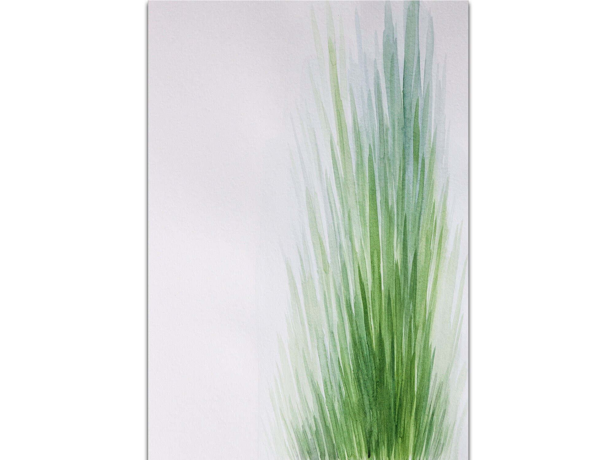 Green Grass Painting Floral Original Art Botanical Artwork Etsy