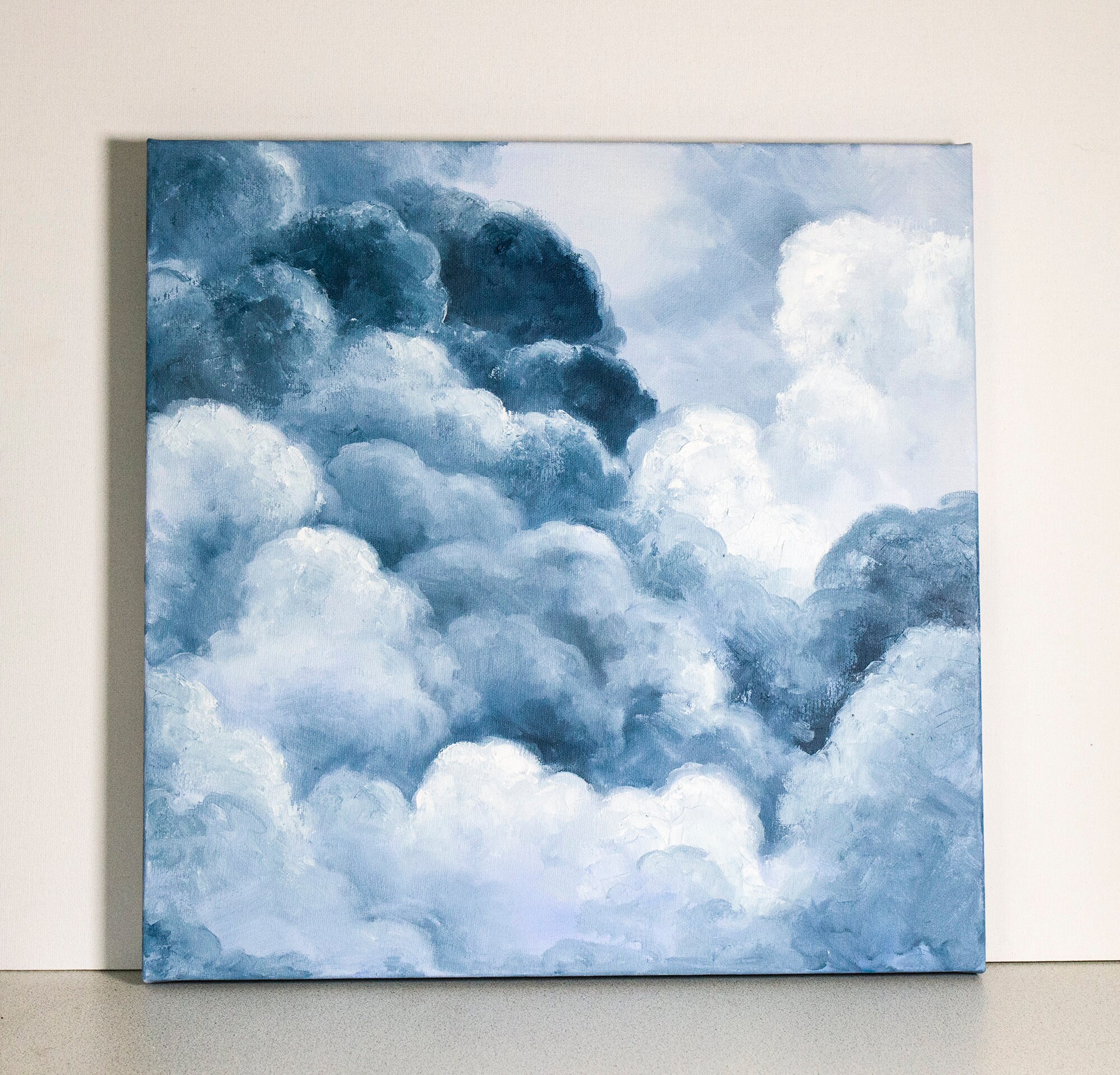 Skyscape Painting Sky Original Art Textured Artwork Oil Etsy
