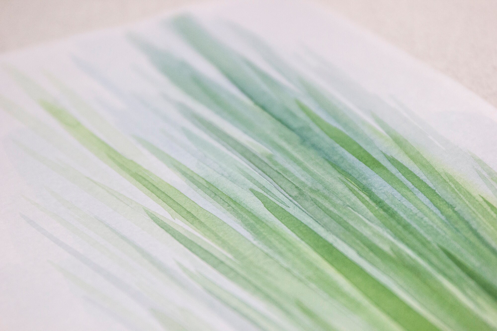 Green Grass Painting Floral Original Art Botanical Artwork Etsy