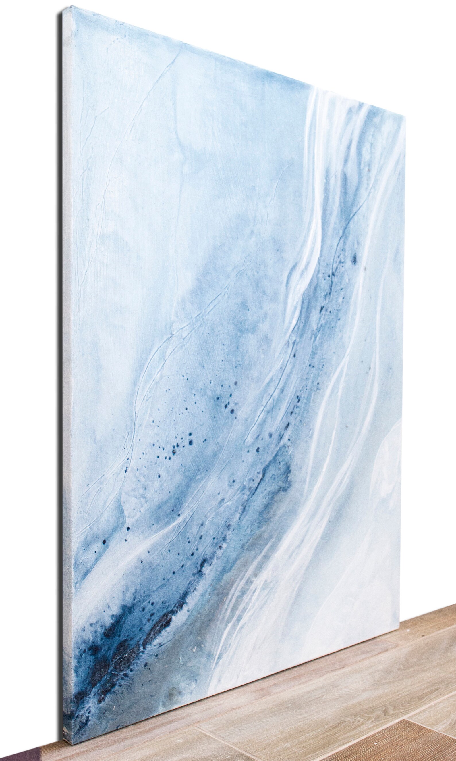 Blue Minimalist Art Abstract Painting Original Artwork Large Etsy