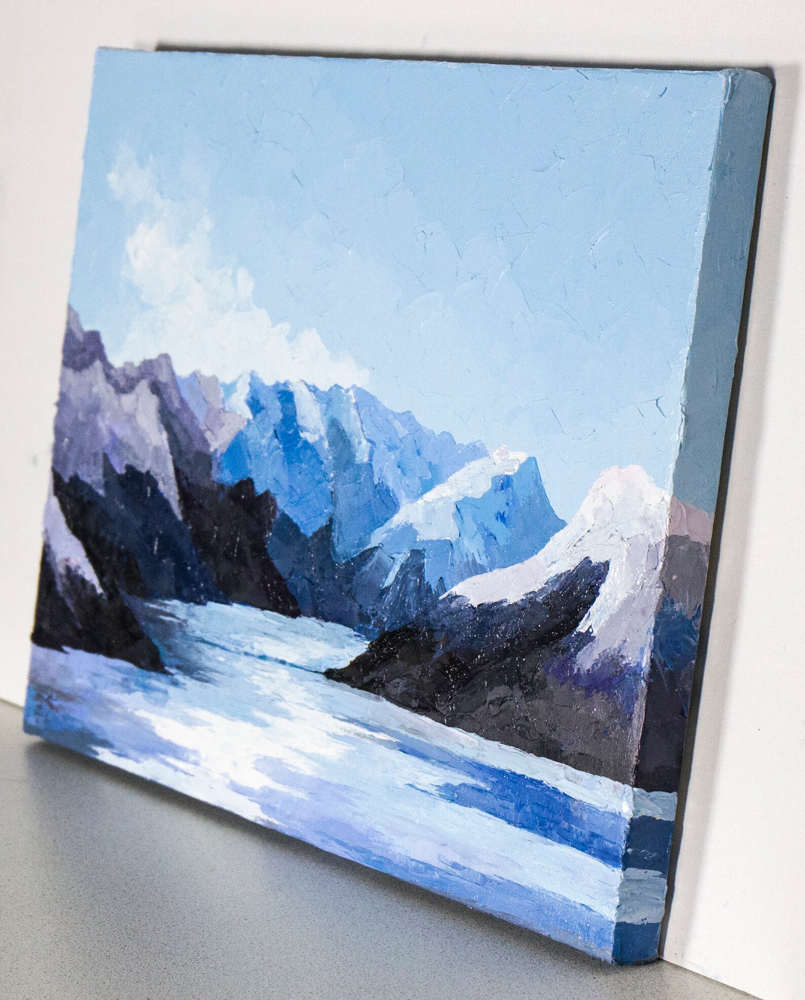 New Zealand Painting Mount Cook Original Art Mountain Artwork Etsy