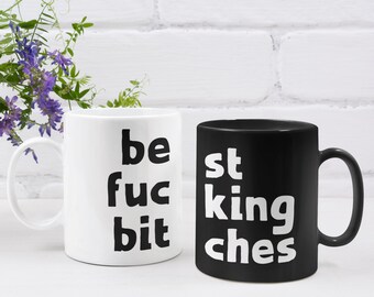 Funny Best Friend Mug Set, Matching BFF Gift