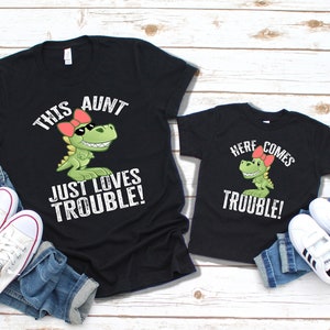 Funny Dinosaur Shirts, Aunt And Niece Matching Shirts, Aunt And Me, Gift For Aunt, Auntie Life, Auntie Gift, Auntie Saurus Niece Saurus