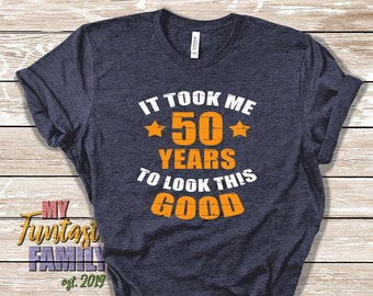 50 Years 50th Birthday Gift Printed T Shirt For Him Dad Grandad Clothing Shoes Accessories T Shirts