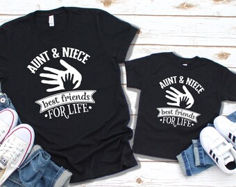 Zia e nipote migliori amiche per la vita, zia e me magliette abbinate, vestito di famiglia, zia e nipote, regalo per nipote, regalo per zia, vita da zia