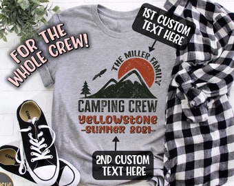 Custom Camping Crew Shirt: Personalized Family Vacation Tee