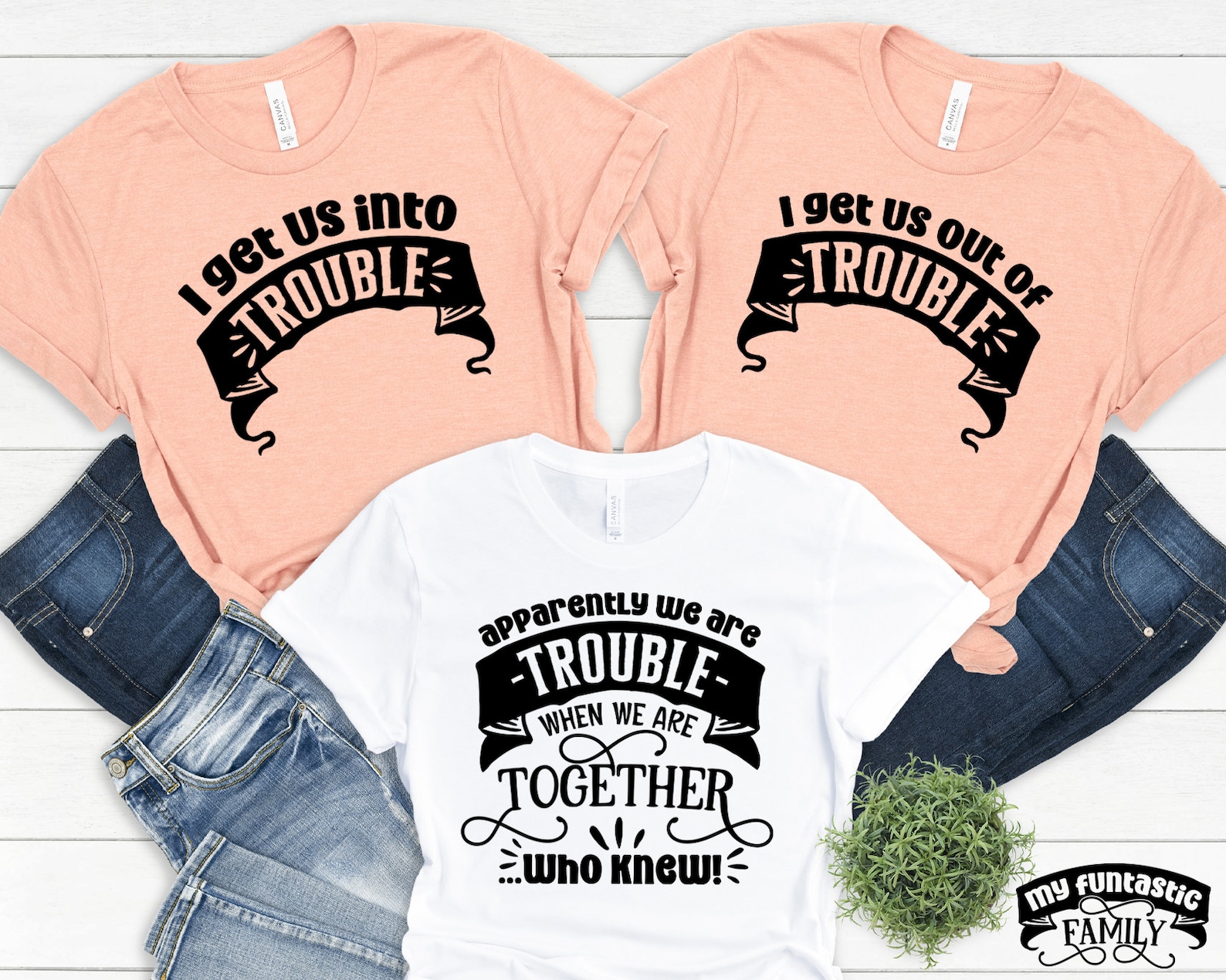 Funny Best Friend Shirts for 3 Apparently We Are Trouble When Etsy