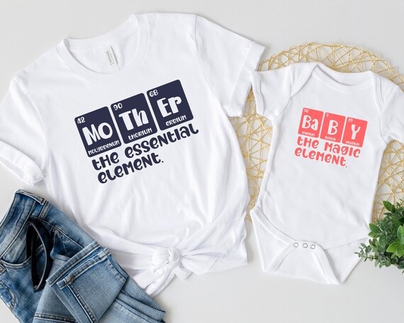 Mom and Baby Matching Shirts Cute Mom Baby Shirts Funny Science Shirts Periodic Table Gift for Mom and Baby Chemistry Chemist Mom Etsy Canada