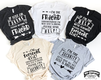 Camisetas de viaje para chicas, si se pierde o se emborracha, devuélvalas a una amiga, atuendos a juego para mejores amigas, camisetas divertidas para mejores amigas, vacaciones de fin de semana para chicas