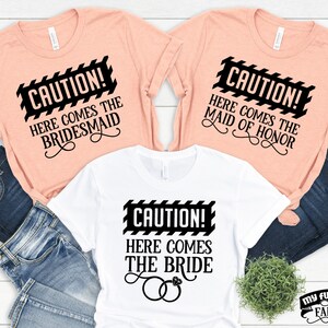 Funny Bachelorette Party Shirts, Maid Of Honor, Bridesmaid T-Shirt, Matching Bride Squad Outfit, I Do Crew, Wedding Party, Bridal Party