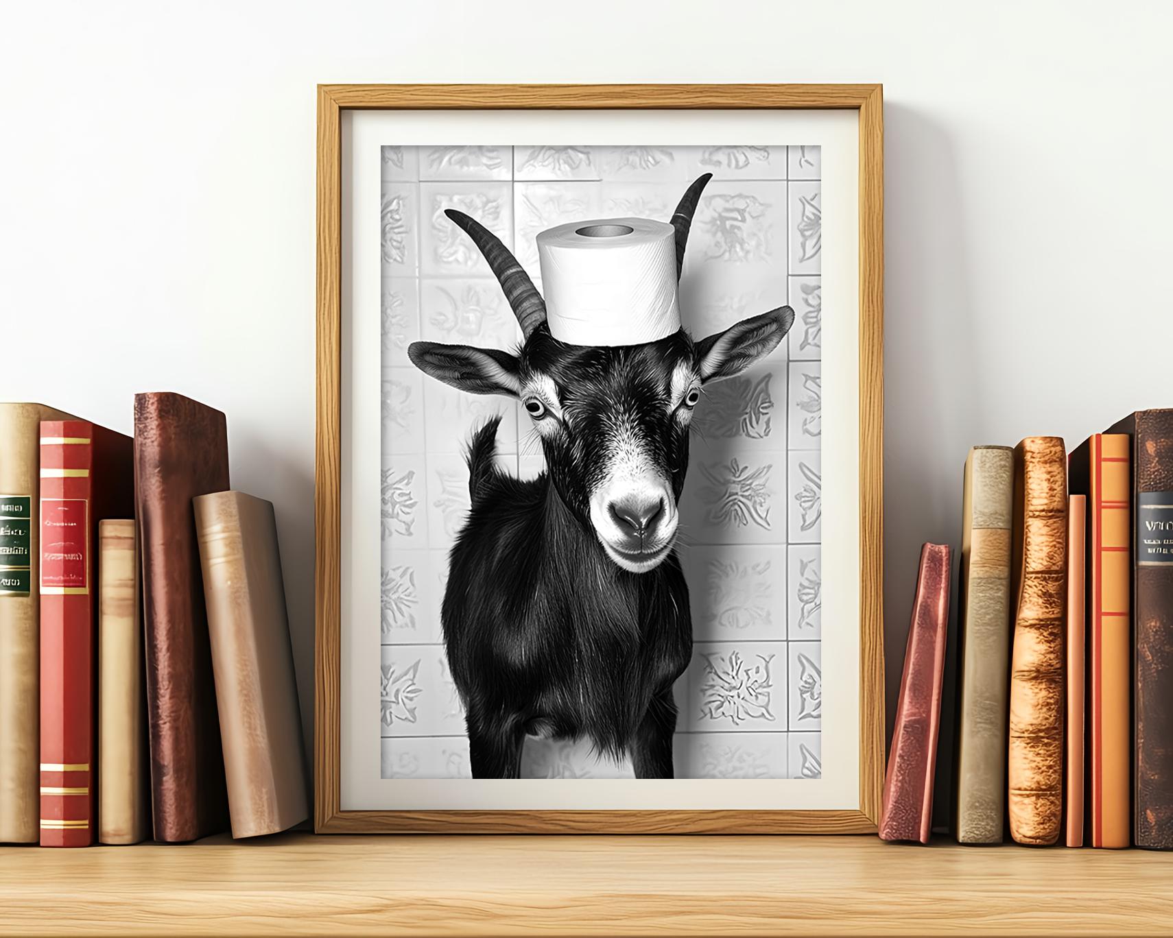 Plaque En Métal Vintage En Forme De Chèvre - 15,2 X 40,6 Cm