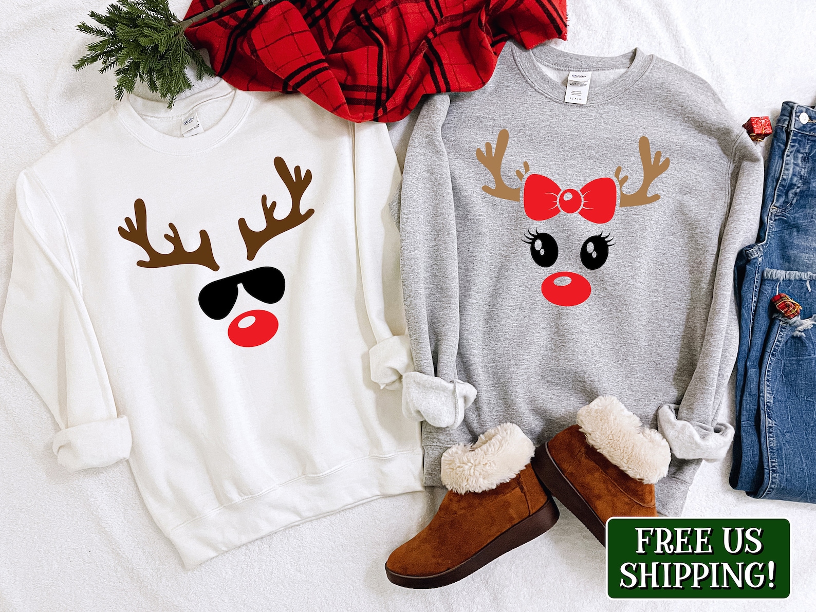 Funny Couples Christmas Sweaters 
