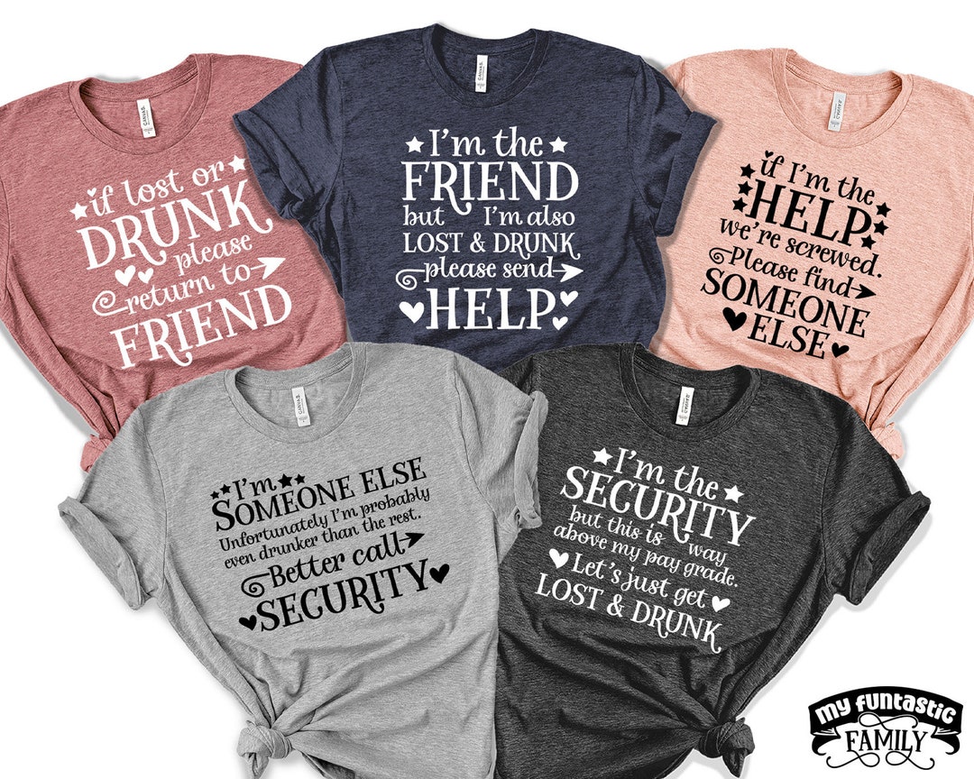 Stranden Det er det heldige Indkøbscenter Funny Friend Group Shirts If Lost or Drunk Please Return to - Etsy