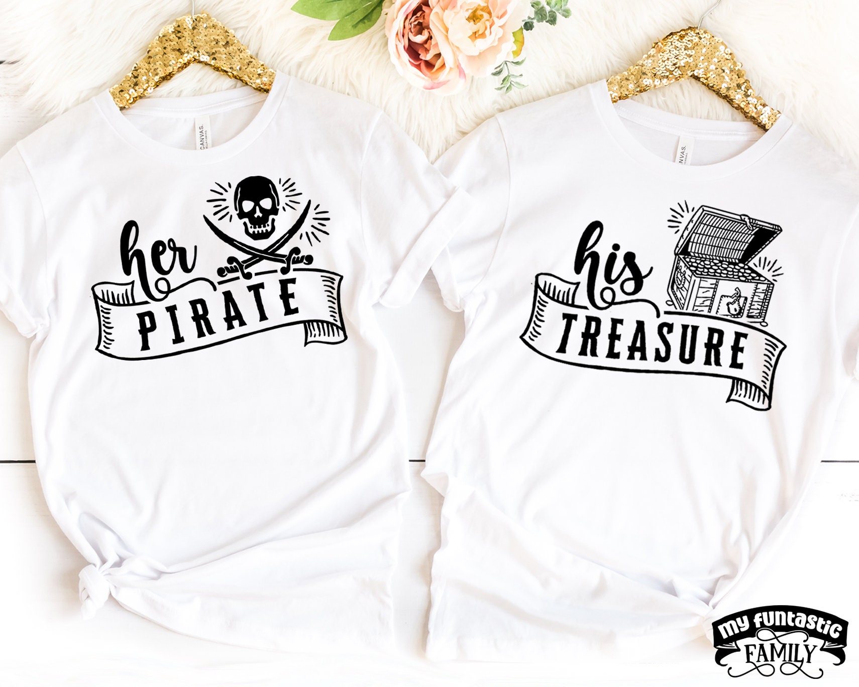O pirata dela, o tesouro dele, camisas engraçadas para casais, casal fofo combinando, dele e dela, cruzeiro para casais, casal à vela, roupa engraçada para passeios de barco