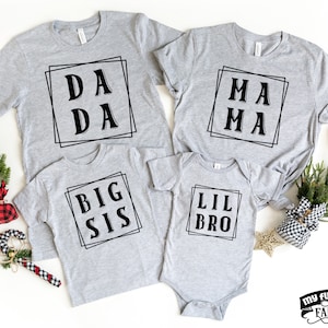 Matching Family Shirts, Funny Family Shirt Set, Dada Mama Mini, Mom Dad And Baby, Mommy And Me Outfit, Daddy And Me, Mother and Daughter