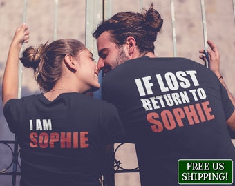 Custom Name Couples Shirts/If Lost Return To Babe/Customizable Couples Tees/Custom Matching Shirts/Funny Couples Tees/His Hers/