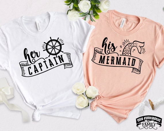 Captain Matching Couple Cruise Boating T Shirt Captain Matching Couple Cruise Boating T Shirt