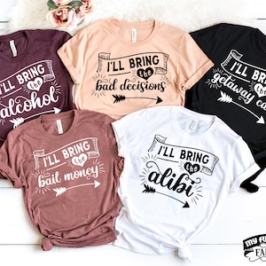 Funny Girls Trip Shirts: Bachelorette Party Matching Tees