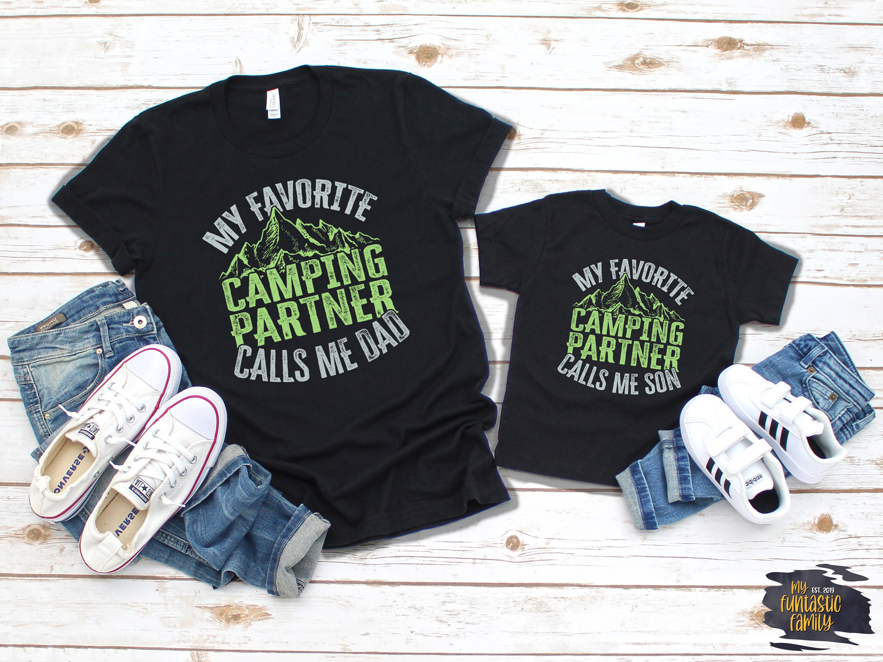 Dad and Son Camping Shirts My Favorite 