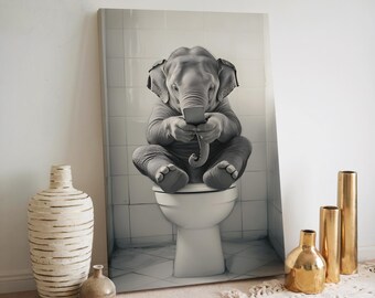 Brosse WC Elephant - Ajustable, Poignée Ergonomique Anti-glisse