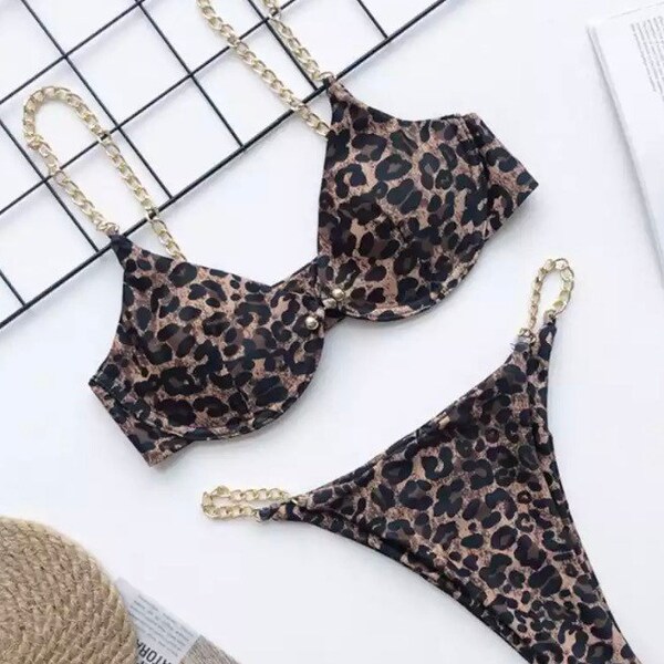 Leopard Print Bikini Etsy