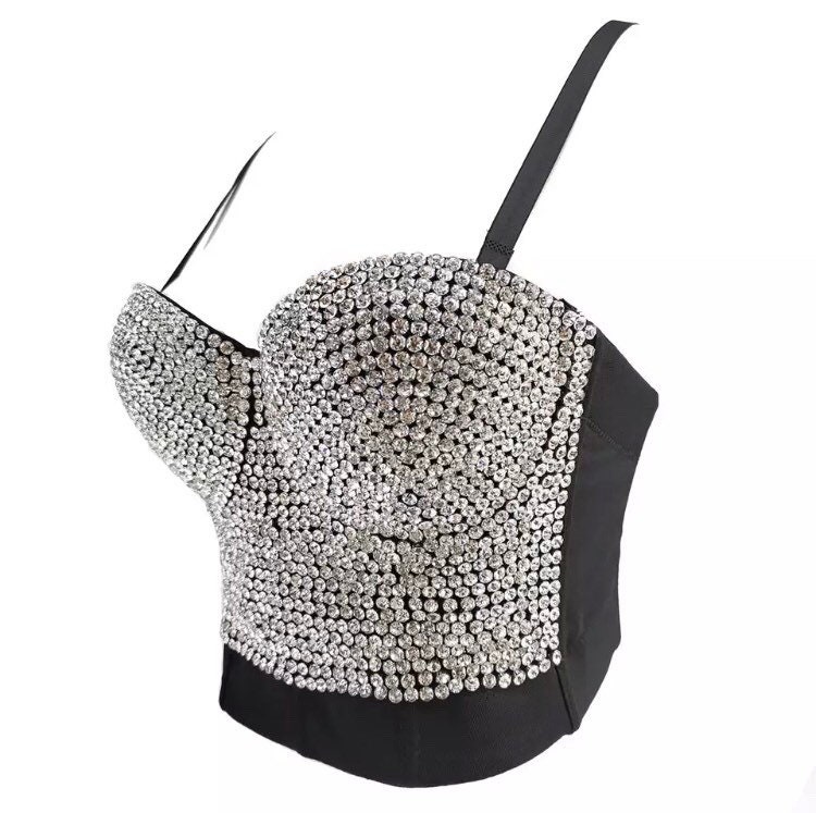 Rhinestone crystal embellished diamond corset bustier free Etsy