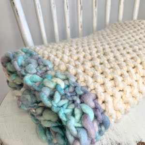 Handmade Organic merino wool baby blanket, Wool  stroller blanket, merino wool pram blanket, hand made merino wool baby blanket