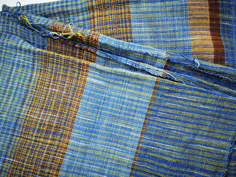 Handwoven Vintage Fabrics Indigo Hand Woven Cotton 100 Etsy