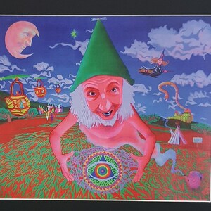 Return to the Planet Gong, psychedelic art print by Robbie