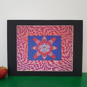 Staring at a Rainbow Sun, psychedelic art print by Robbie