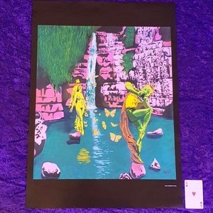 Enchantment and Emancipation, psychedelic fluorescent poster by Robbie