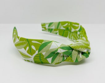 Grüne Pflanze Stirnband Monstera Haar Accessoire Grüne Knoten Stirnband Far Pflanze Botanische Accessoires Pflanzenliebhaber