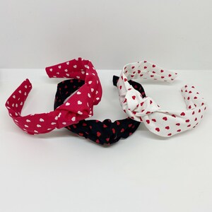 Hearts Topknot Headband Center Knot Hair Accessories for Adults and Children