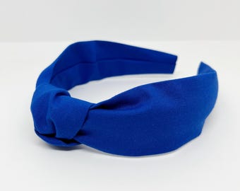 Royal Blau / Kobalt Blau Knoten Stirnband Haar Accessoire für Erwachsene und Kinder