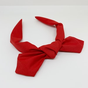 Red Bowband Headband Hair Accessory for adults and children