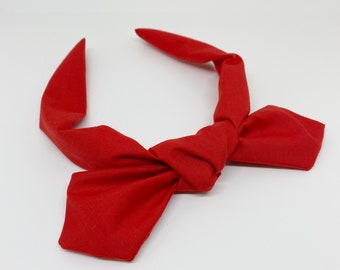 Red Bowband Headband Hair Accessory for adults and children