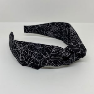 Orange and Black Cobweb Halloween Headbands Spiderwebs Fall Hair Accessories